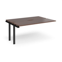 Adapt add on unit single 1600mm x 1200mm - black frame and walnut top