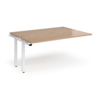 Adapt add on units back to back 1600mm x 1200mm - white frame and beech top