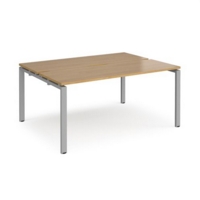 Adapt starter units back to back 1600mm x 1200mm - silver frame and oak top