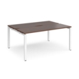 Adapt starter units back to back 1600mm x 1200mm - white frame and walnut top