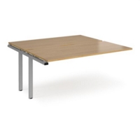 Adapt add on units back to back 1600mm x 1600mm - silver frame and oak top