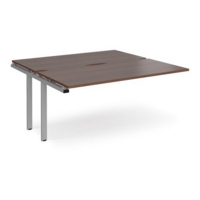 Adapt add on units back to back 1600mm x 1600mm - silver frame and walnut top