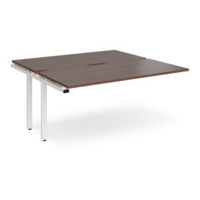 Adapt add on units back to back 1600mm x 1600mm - white frame and walnut top