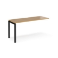 Adapt add on unit single 1600mm x 600mm - black frame and oak top
