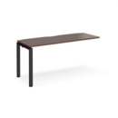 Adapt add on unit single 1600mm x 600mm - black frame and walnut top
