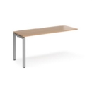 Adapt add on unit single 1600mm x 600mm - silver frame and beech top