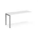 Adapt add on unit single 1600mm x 600mm - silver frame and white top