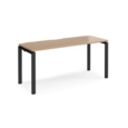 Adapt single desk 1600mm x 600mm - black frame and beech top