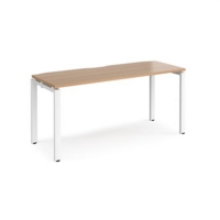 Adapt starter unit single 1600mm x 600mm - white frame and beech top