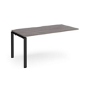 Adapt add on unit single 1600mm x 800mm - black frame and grey oak top