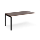 Adapt add on unit single 1600mm x 800mm - black frame and walnut top