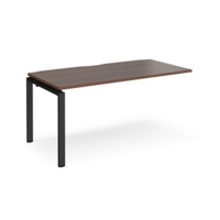 Adapt add on unit single 1600mm x 800mm - black frame and walnut top
