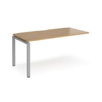 Adapt add on unit single 1600mm x 800mm - silver frame and oak top