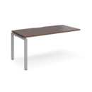 Adapt add on unit single 1600mm x 800mm - silver frame and walnut top
