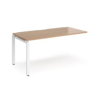 Adapt add on unit single 1600mm x 800mm - white frame and beech top