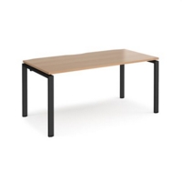 Adapt starter unit single 1600mm x 800mm - black frame and beech top