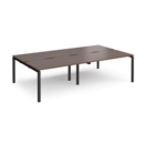 Adapt double back to back desks 2800mm x 1600mm - black frame and walnut top
