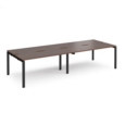 Adapt double back to back desks 3200mm x 1200mm - black frame and walnut top