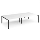 Adapt double back to back desks 3200mm x 1600mm - black frame and white top