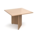 Arrow head leg square extension table 1000mm x 1000mm - beech