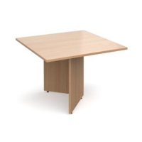 Arrow head leg square extension table 1000mm x 1000mm - beech
