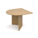 Arrow head leg radial extension table 1000mm x 1000mm - oak