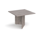 Arrow head leg square extension table 1000mm x 1000mm - grey oak