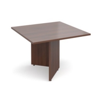 Arrow head leg square extension table 1000mm x 1000mm - walnut