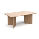 Arrow head leg rectangular boardroom table 1800mm x 1000mm - beech