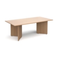 Arrow head leg rectangular boardroom table 2000mm x 1000mm - beech