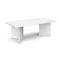 Arrow head leg rectangular boardroom table 2000mm x 1000mm - white