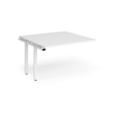 Adapt boardroom table add on unit 1200mm x 1200mm - white frame and white top
