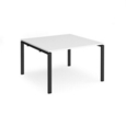 Adapt boardroom table starter unit 1200mm x 1200mm - black frame and white top
