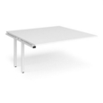 Adapt boardroom table add on unit 1600mm x 1600mm - white frame and white top