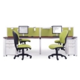 Screen bracket for intermediate back to back Adapt and Fuze desks - silver