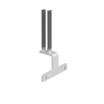 Screen bracket for intermediate back to back Adapt and Fuze desks - white