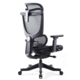 Elise black mesh back operator chair with headrest and black mesh seat