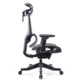 Elise black mesh back operator chair with headrest and black mesh seat