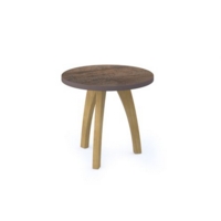 Enable coffee table with 500mm circular top and oak legs