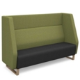 Encore high back 3 seater sofa 1800mm wide with wooden sled frame - elapse grey seat with endurance green back