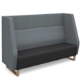 Encore high back 3 seater sofa 1800mm wide with wooden sled frame - elapse grey seat with late grey back
