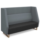 Encore high back 3 seater sofa 1800mm wide with wooden sled frame - elapse grey seat with late grey back