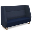 Encore high back 3 seater sofa 1800mm wide with wooden sled frame - maturity blue seat with range blue back