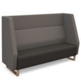 Encore high back 3 seater sofa 1800mm wide with wooden sled frame - present grey seat with forecast grey back