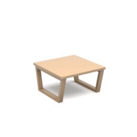 Encore modular coffee table with wooden sled frame - kendal oak