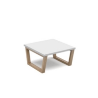 Encore modular coffee table with wooden sled frame - white
