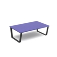 Encore modular large coffee table with black sled frame