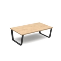 Encore modular large coffee table with black sled frame - kendal oak