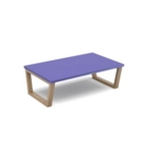 Encore modular large coffee table with wooden sled frame
