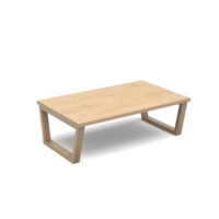 Encore modular large coffee table with wooden sled frame - kendal oak